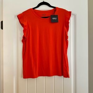 NWT ABLE Toni Ruffle Tank